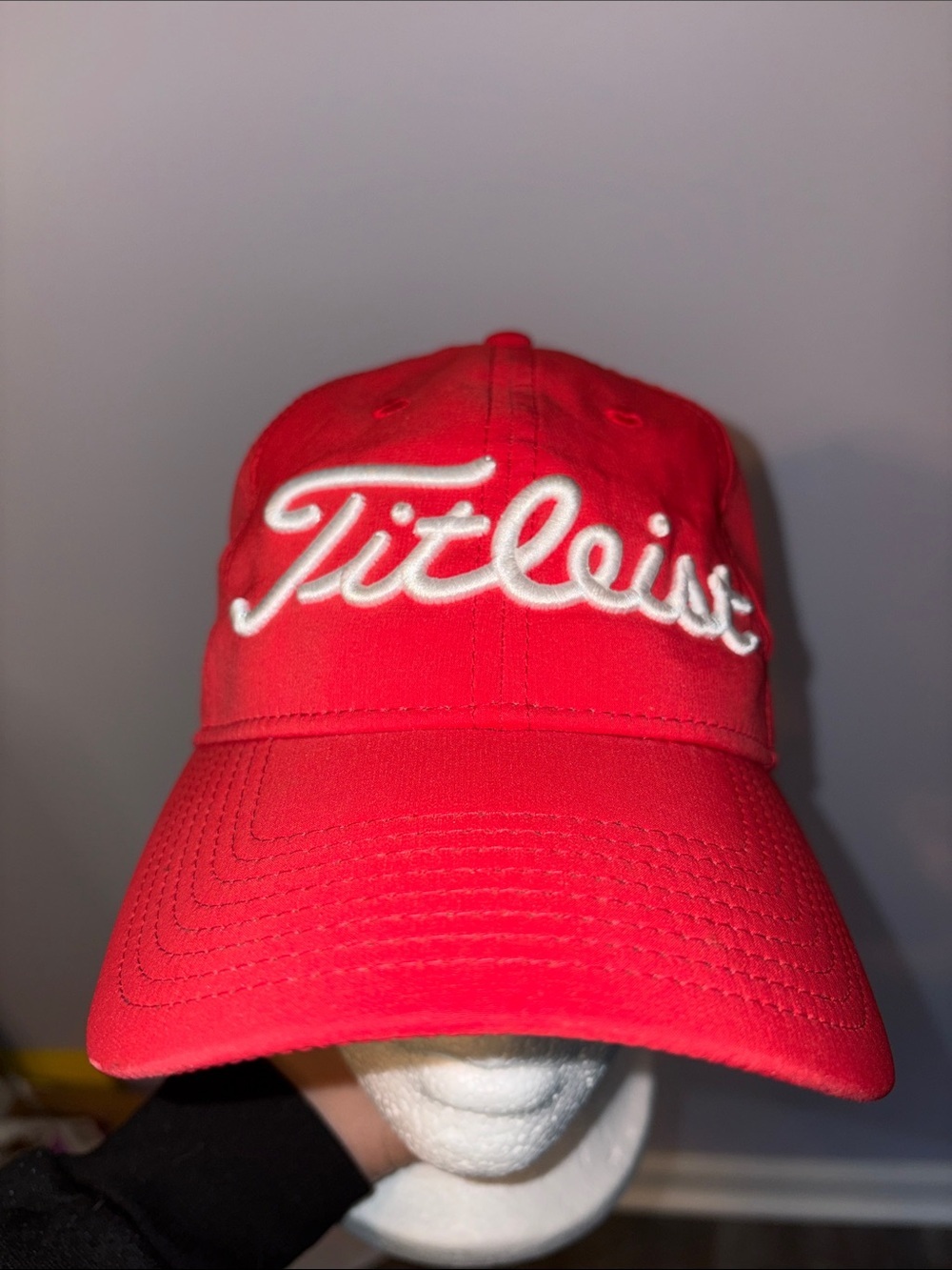 Titleist Red White Pro V1 FootJoy Fitted Baseball Cap Hat OS